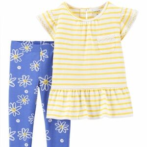 🌼 Carter’s Daisy Outfit Set - 5T Toddler Girl